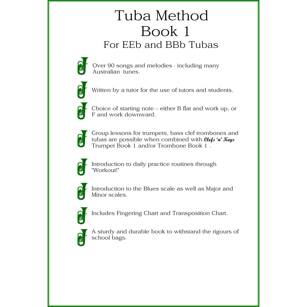 Tuba Scales With Finger Chart